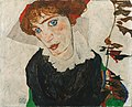 65 Egon Schiele - Portrait of Wally Neuzil - Google Art Project uploaded by DcoetzeeBot, nominated by Andrew J.Kurbiko,  10,  0,  0