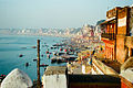 Ganges River bank in the morning, Varanasi.