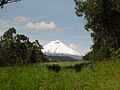 Volcán Cotopaxi, uno de los volcanes visibles desde la vía Panamericana