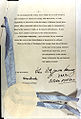 Original copy of Proclamation 3504, signed by President Kennedy on October 23, 1962, authorizing the US Naval quarantine of Cuba (from the National Archive and Records Administration.)