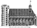 Cross section of the Church of Trinitatis from 1748