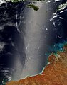 Satellite view of the Shark Bay, western coast of Australia