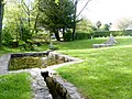 Guidel : la fontaine de dévotion et le lavoir de la chapelle Saint-Mathieu.