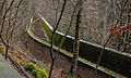 Krenkeltal Rothaarsteig in Sauerland, aquaduct over een oude spoorlijn.