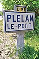 Panneau Michelin à Plélan-le-Petit dans les Côtes d'Armor.