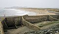 La plage du Loc'h par temps gris vue du sud-est.