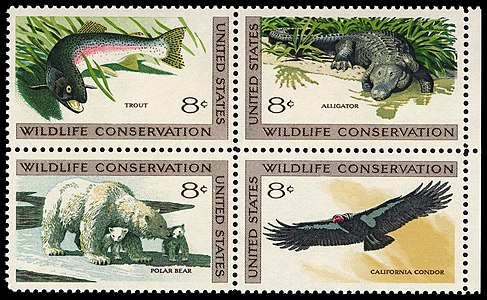 Wildlife Conservation Issue 8c 1971 U.S. stamps