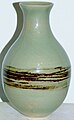Celadon vase with Iron oxide. 2007.