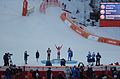 Flower ceremony in Super Combined at the Rosa Khutor alpine centre.
