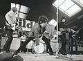 Brian Jones, Mick Jagger, Keith Richards and Bill Wyman, concert at Kungliga Tennishallen in Stockholm, 1966