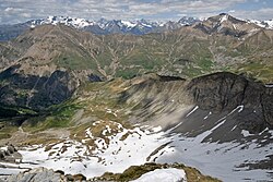 Chaine des Ecrins depuis le sommet du Piolit fin mai (Hautes-Alpes, France)