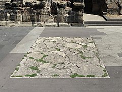 Segment of an ancient Roman street at the Porta Nigra, Trier