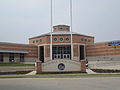 Rockdale, Texas Rockdale High School building.