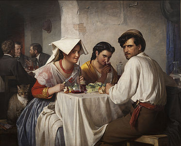 Carl Heinrich Bloch Fra et romersk osteria