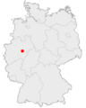 Lage der Stadt Arnsberg in Deutschland Location of the Town of Arnsberg in Germany