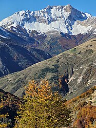 Pic de Bure vu depuis la montagne de Charance, Hautes-Alpes