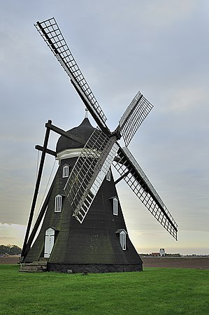 2nd, Buildings: Skegrie windmill in Trelleborg municipality. Rolf Hellman. CC-BY-SA-3.0