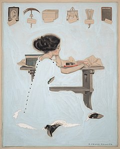 Coles Phillips “Know all men by these presents”, illustration (1910)