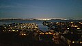 Paradise Cay from Paradise Drive in Tiburon, California, at night