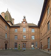 Musée Ingres, Montauban France, courtyard.