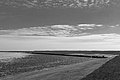 Uitzicht op de Waddenzee achter de zeedijk bij Paesens-Moddergat richting Schiermonnikoog.