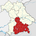 Location within Bavaria (upper Bavaria in red).