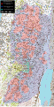 Separate map of West Bank clashes