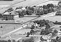 Aerial shot of Yarmouth, NS 1931. Intersection of Brunswick St. and Huntington Street. Milton School upper left. Milton ballfield lower left.