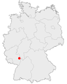 Position of Worms in Germany