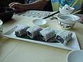 Black sesame roll for dessert