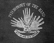 Gold stamped front cover of "The Psychonomy of the Hand". Wellcome L0015695.jpg