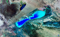 新疆玛纳斯湖卫星影像