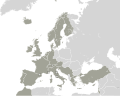 Eurovision events map (1985-1990) Iraq–Jordan border changed