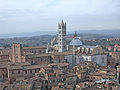 Duomo di Siena con ampliamento incompiuto, dalla Torre del Mangia
