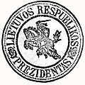 Presidential Seal of the Lithuania with, used in 1919-1940