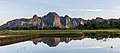 19 Water reflection of karst mountains at golden hour in Vang Vieng Laos uploaded by Basile Morin, nominated by Basile Morin,  13,  1,  0