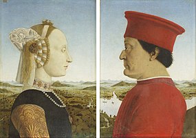 Piero della Francesca Battista Sforza and Federico da Montefeltro (1472)