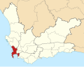Location of the City of Cape Town in the Western Cape