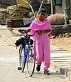 Jeune fille et vélo