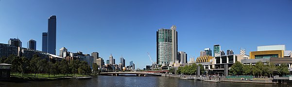 Melbourne Crown Casino Complex in Southbank of the Yarra River