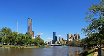 Yarra River with Melbourne Skyline