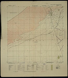 Rufeih (Raphia) map 1943, in 2023: North Sinai Governorate (Sinai-Gaza Strip Buffer Zone)