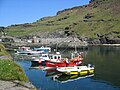 Boscastle Harbour from path towards headland