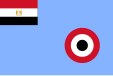 Air Force Ensign of Egypt (canton: Flag of Egypt)