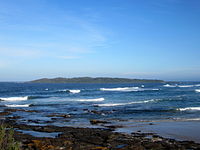 Brush Island viewed from the northern end of Murramarang Beach