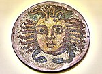 Thumbnail for File:Fragment of mosaic pavement with Medusa (3rd cent. A.D.) at the Archaeological Museum of Sparta.jpg