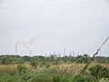 Port Arthur, Texas refineries shutdown before Hurricane Ike storm landfall.