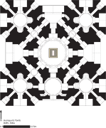 Humayuns Tomb Plan with Scale For Wikipedia.svg