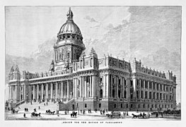 Parliament House render, 1878