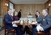 with Reagan, Alexander Haig and Francis Pym